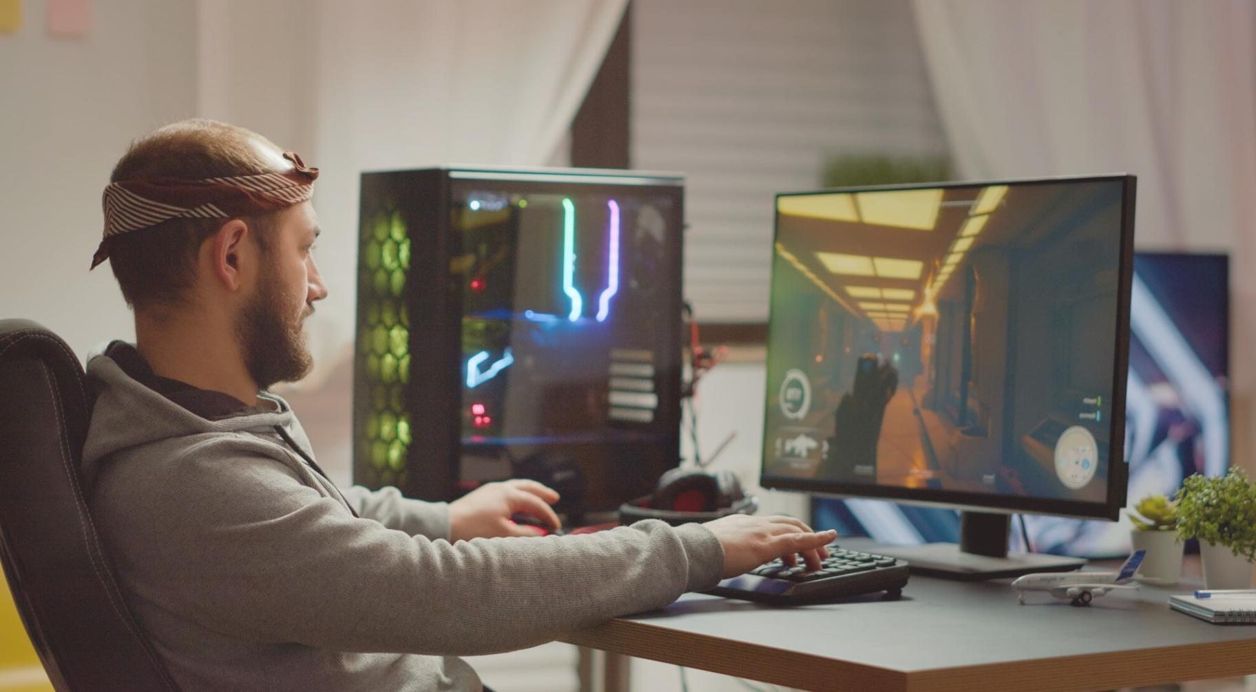 Professional esports training environment with modern equipment and collaborative workspace